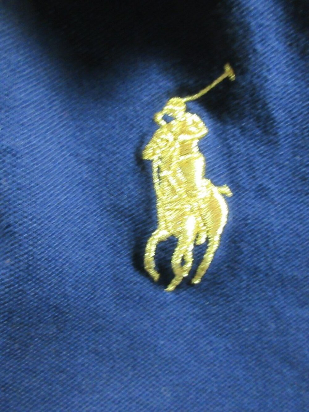 Ralph Lauren Golf womens navy big gold pony tailored BMW Championship polo L - Picture 4 of 5